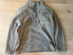 North Face quarter zip oatmeal heather hiking outdoor comfort- XXl