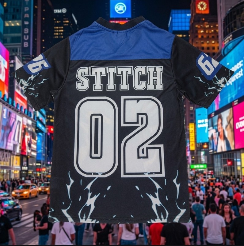 Lilo And Stitch 2 Sided Blue Graphic Jersey Size XS New Disney Vacation 🎆🏰🎆 gallery