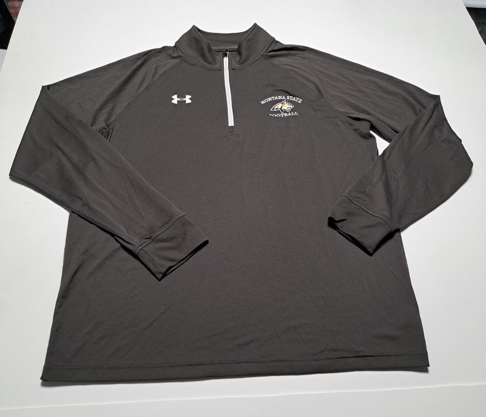 Under Armour All Season Gear Men's Large Quarter Zip Grey Long Sleeves Mock Neck gallery