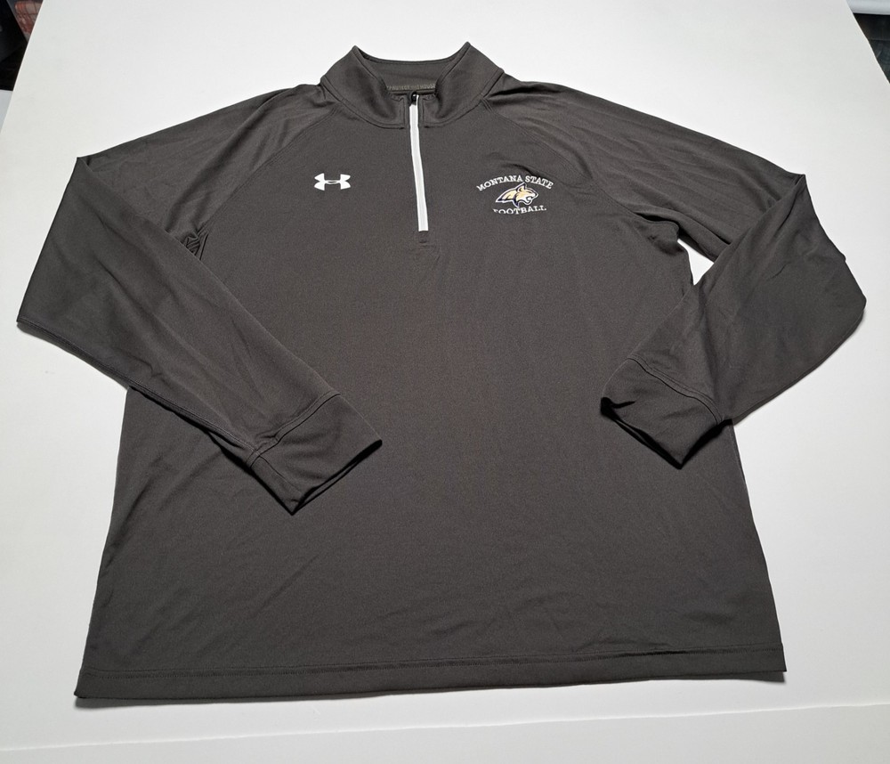 Under Armour All Season Gear Men's Large Quarter Zip Grey Long Sleeves Mock Neck