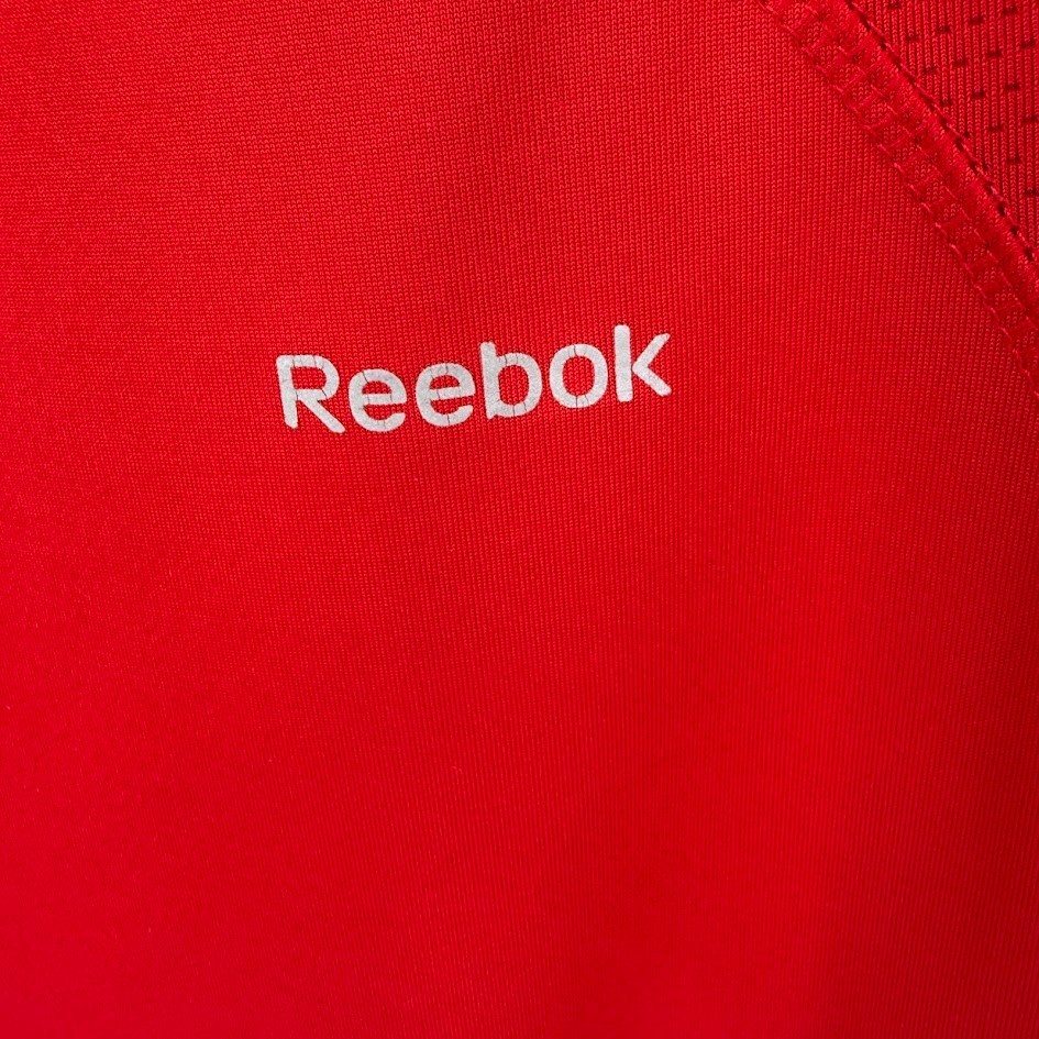 Reebok Mens Athletic Shirt Large Red Hydromove Performance Workout Tee gallery
