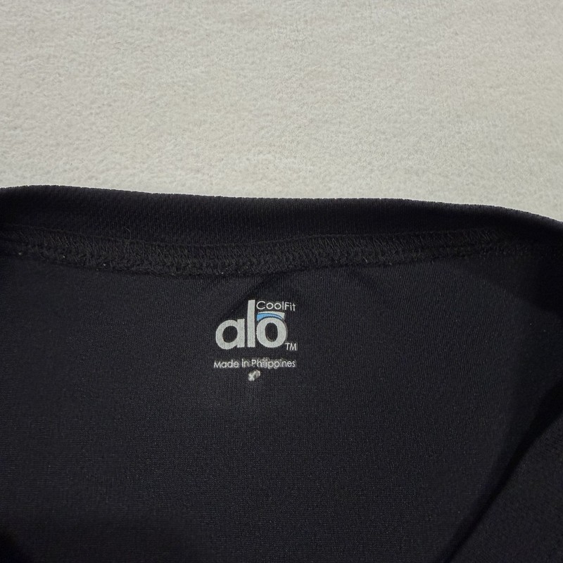 Alo Men’s Long Sleeve Shirt Lightweight Yoga XL Coolfit Black Gray gallery