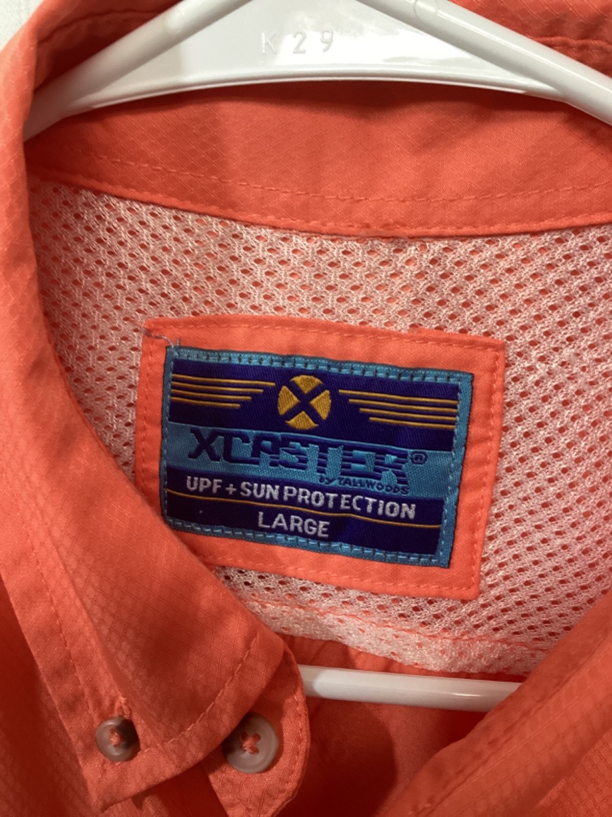 XCASTER Tallwoods Orange Large Short Sleeve Polyester Activewear Fishing B6 gallery