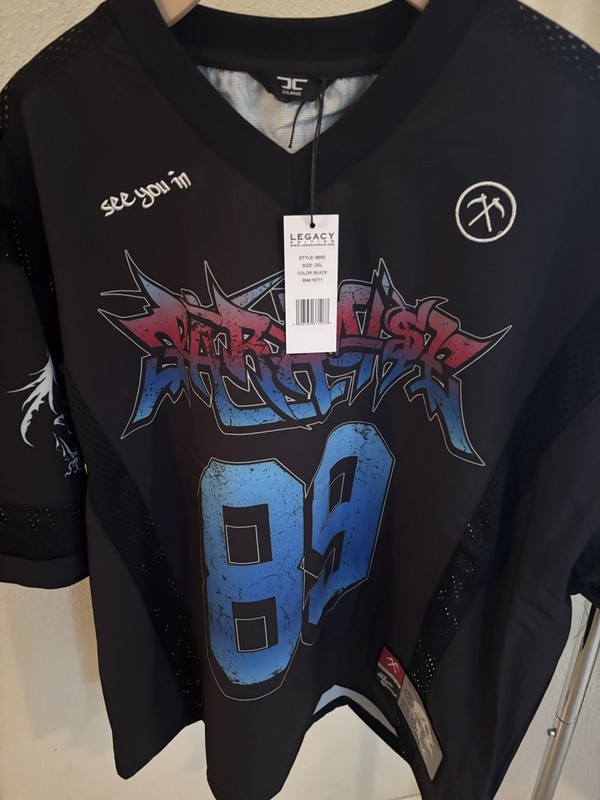 NWT Men’s Jordan Craig Street League Football Jersey (Black) Size XL gallery