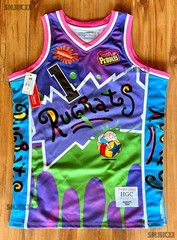 RUGRATS – Reptar Cereal – Basketball Jersey – Headgear Classics – LARGE – (NEW)