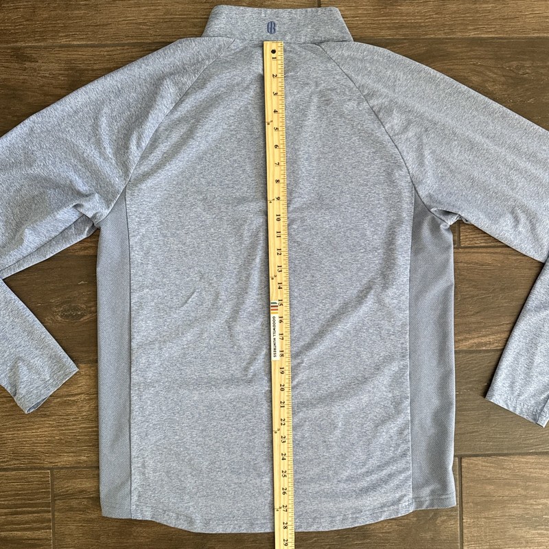 Holderness & Bourne Darrow Pullover Men M Blue Heather Quarter Zip Golf Stretch gallery