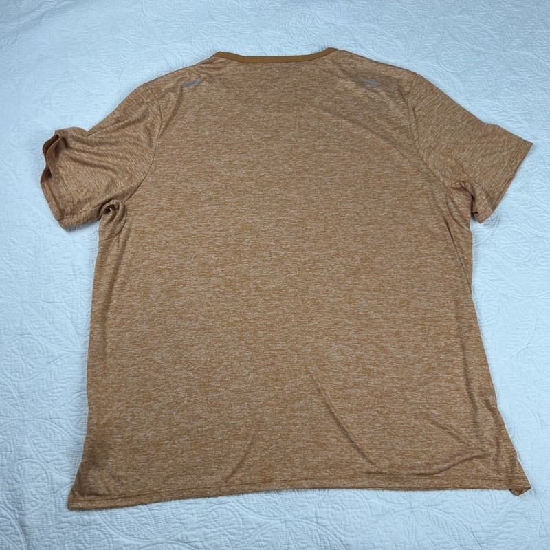 Nike Dri-FIT Rise 365 Men's XL Orange Short Sleeve Running Training Gym Shirt gallery