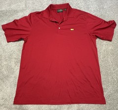 Masters Amen Corner Polo Shirt Mens Large Red Pima Cotton Augusta