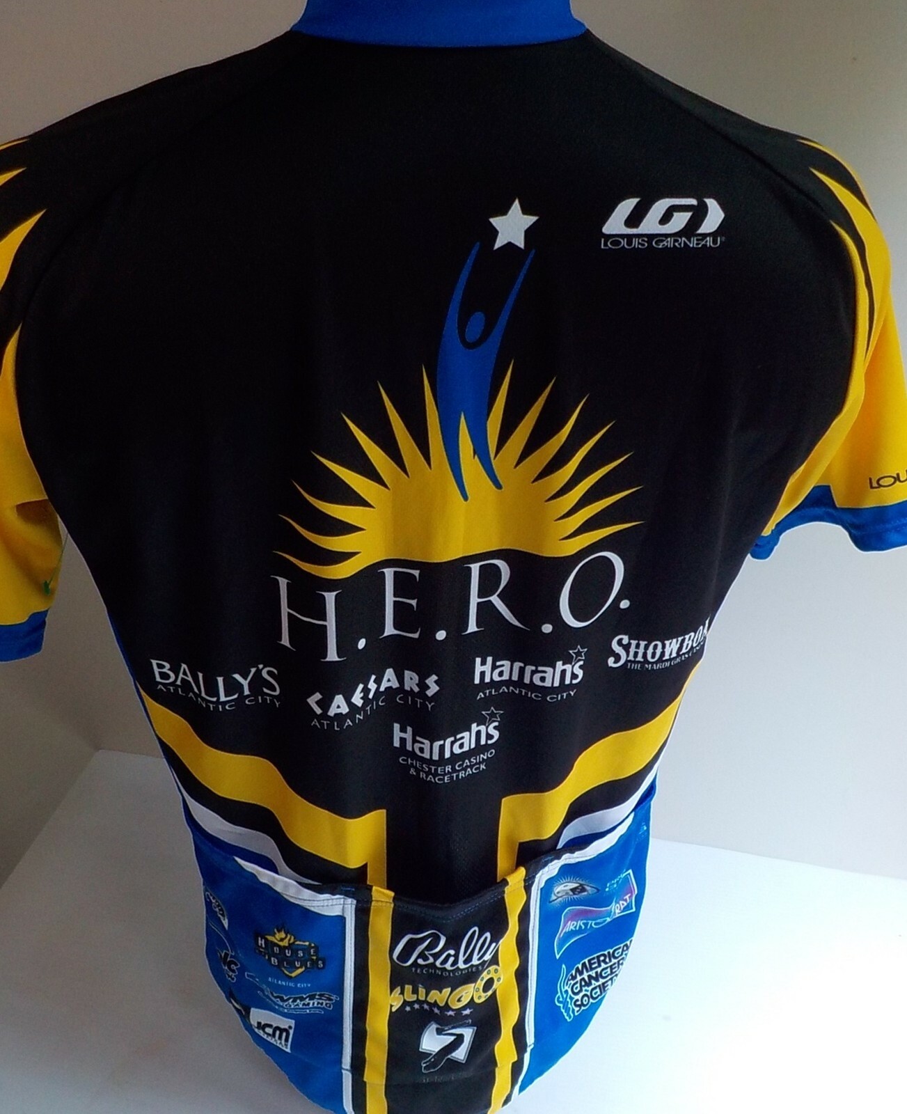 Louis Garneau H.E.R.O. 1/2 Zip Cycling / Biking Jersey Black Multi Color Large? gallery