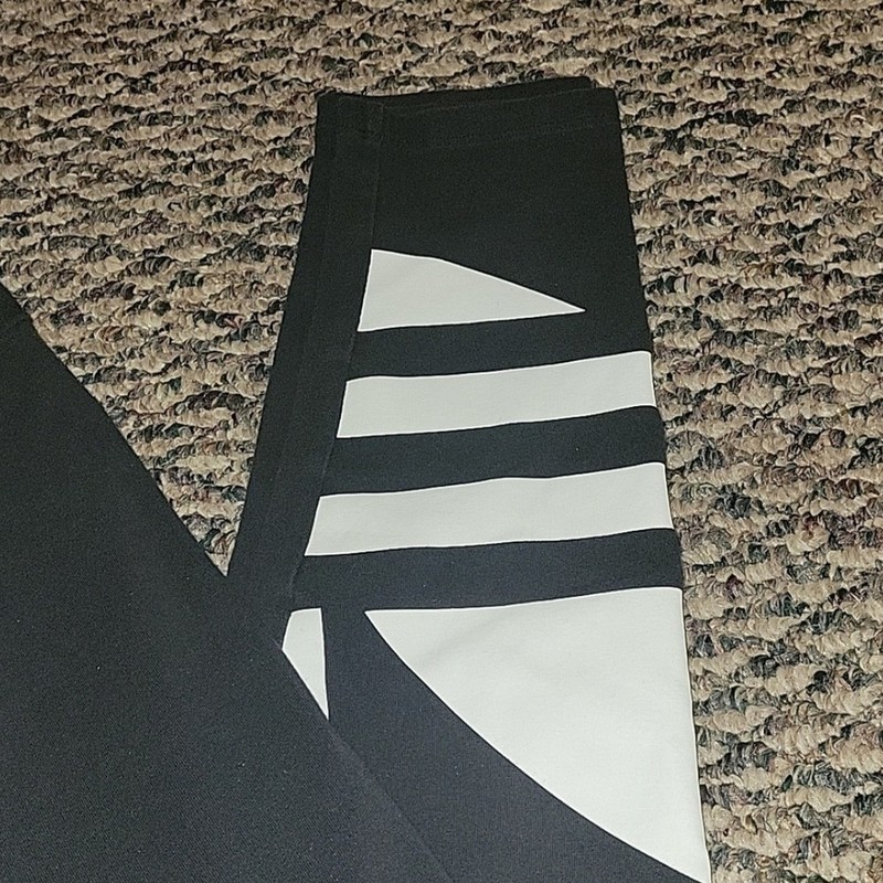 Adidas Womans Black and White Leggings gallery