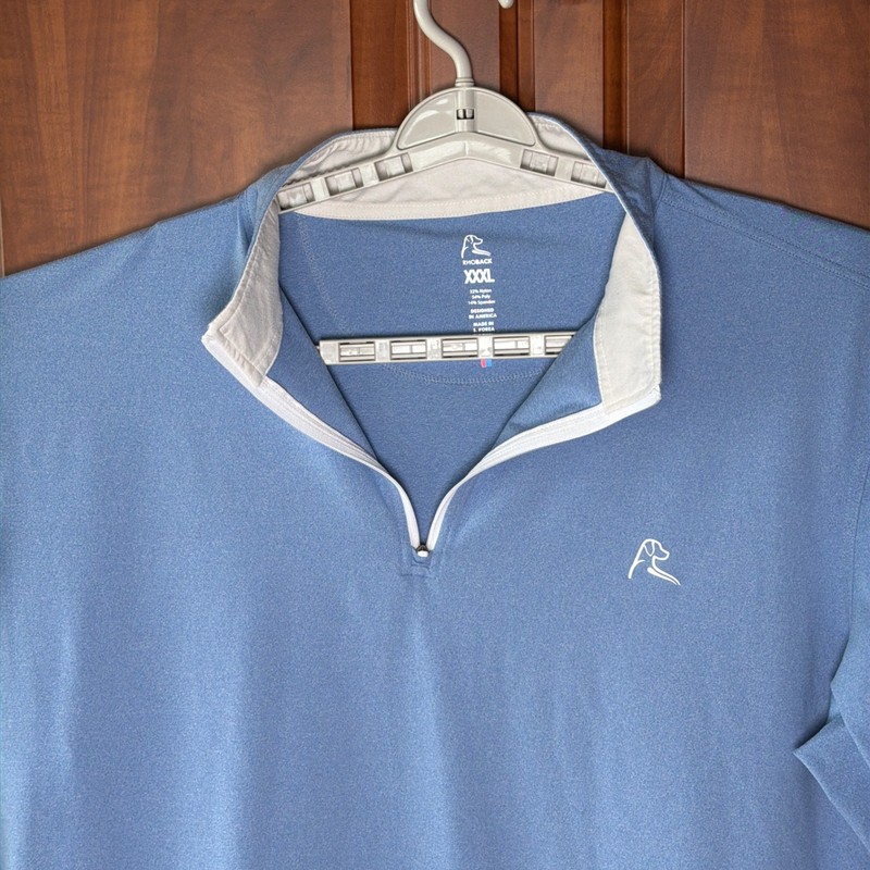 Rhoback 1/4 Zip Sweater Pullover Mens 3XL Blue Comfort Stretch Long Sleeve gallery