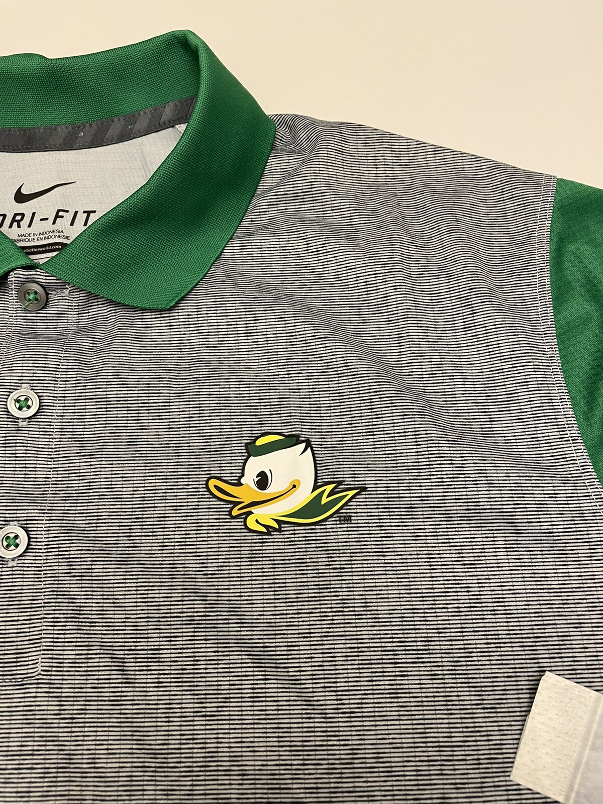 Nike Oregon Ducks NCAA Sideline Dri FIT Polo Shirt Gray Mens Size Large New gallery