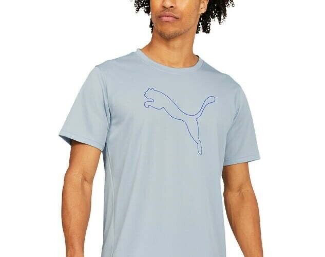Puma Men's Performance Moisture-Wicking Cat T-Shirt Puma Platinum Grey-Small gallery
