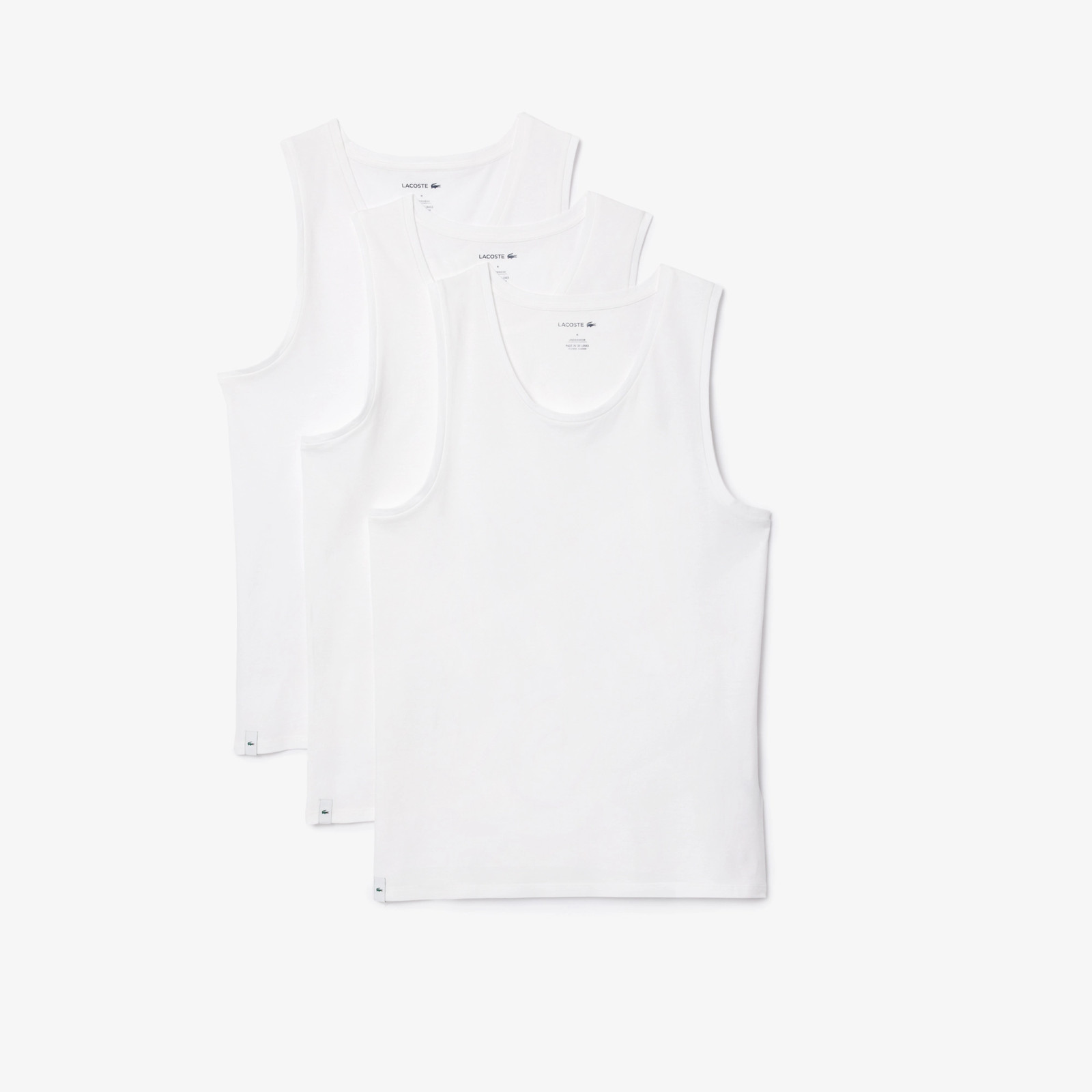 Lacoste Men's Essentials Slim Fit Tank Tops (3 Pack) gallery