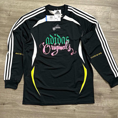 adidas Originals Men’s Black Long Sleeve Crew Neck Graphic Tee S Spiders JW0201