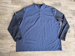 Nike Golf Pullover Mens 3XL Blue Black Dri-FIT 1/4 Zip Long Sleeve Subaru