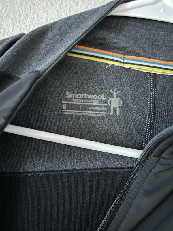 Smartwool Pullover Merino 250 Quarter Zip Sport Black Gray size Men’s Small gallery