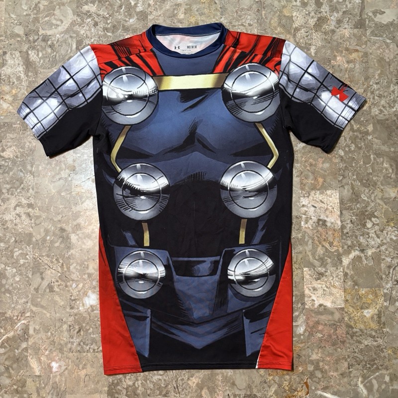 Under Armour Compression Shirt Mens Medium Thor Short Sleeve Gym Lifting Marvel gallery