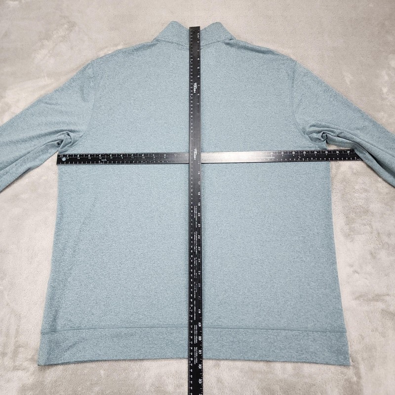 MICHEL ROUEN Pullover Mens XL Blue 1/4 Zip Mock Neck Performance Golf gallery