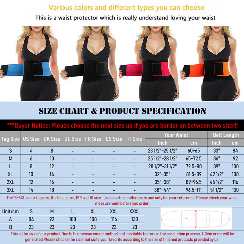 Sports Waist Trainer Quick Weight Loss Trimmer For Men Women Kit Waste Cincher gallery