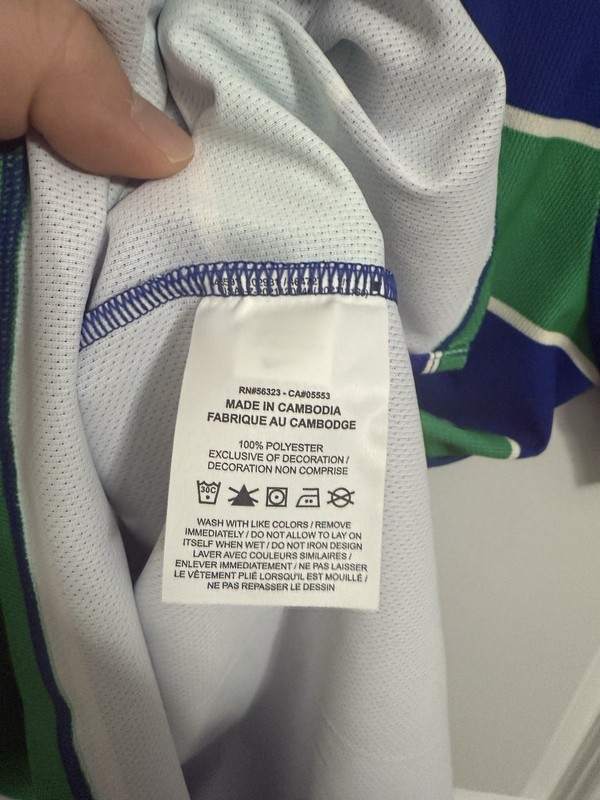 Nike Court Dri-FIT ADV Tennis Shirt Mens Medium Blue Green Striped FZ6934-539 gallery