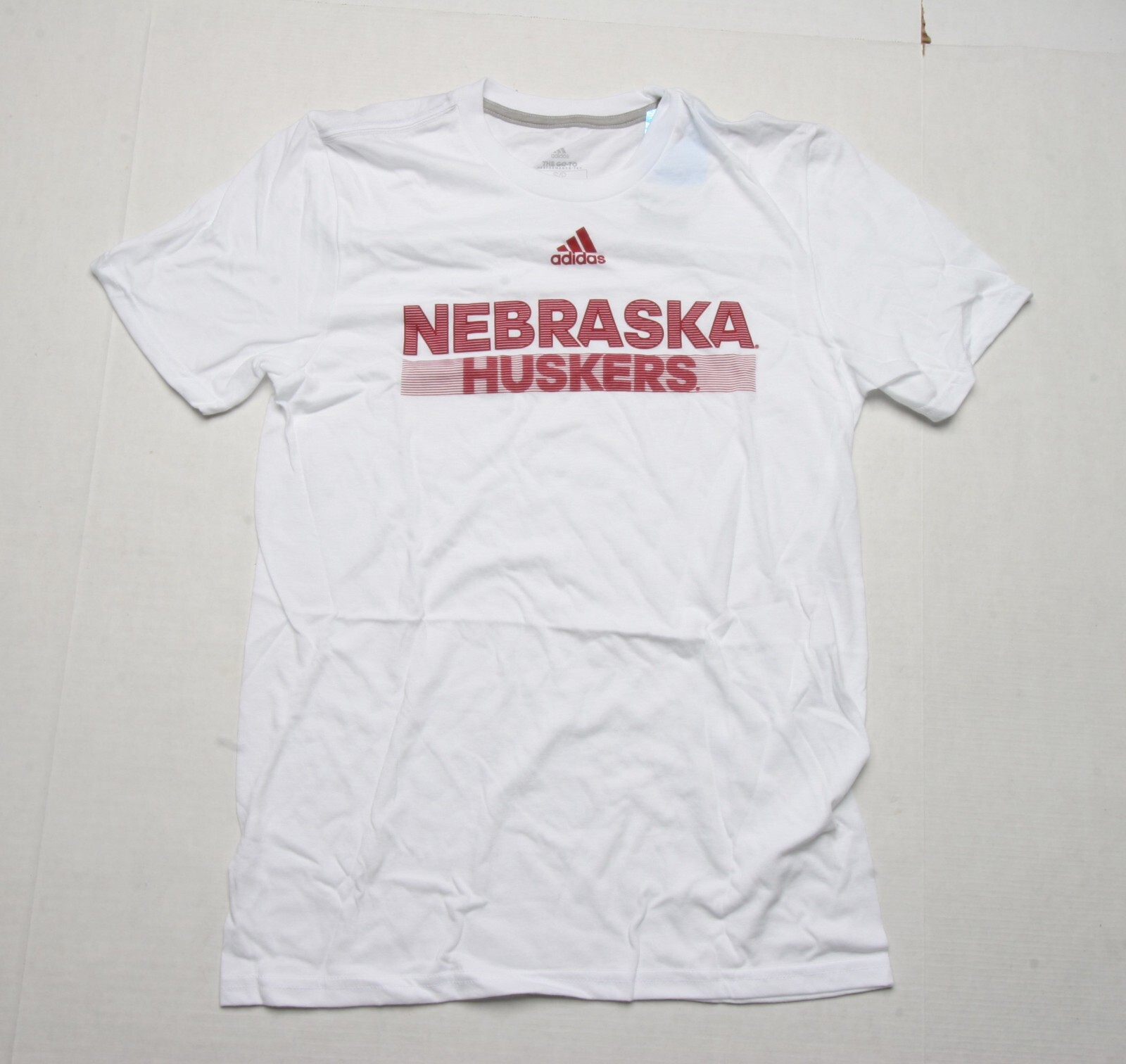 Adidas Men Nebraska Huskers Tee (S) White 4861A gallery