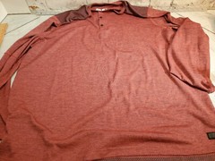 MSX Michael Strahan Long Sleeve Marbled patterned Shirt Size 3XLT Red Black