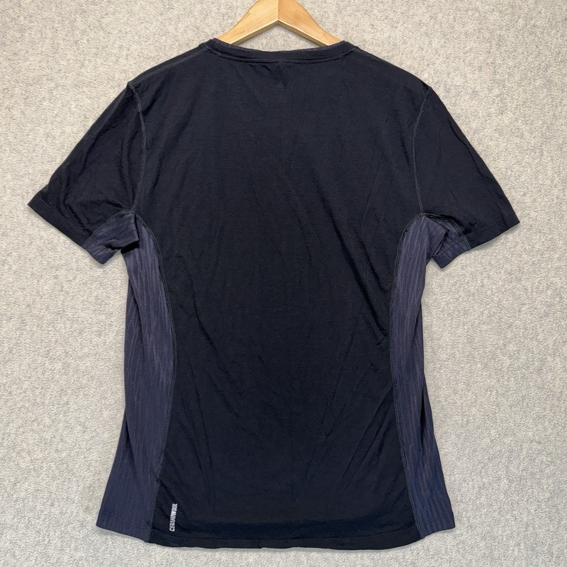 Odlo Men’s Black Performance Running Athletic T-Shirt Short Sleeve XL gallery