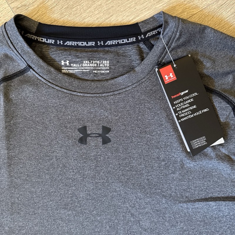 Under Armour Men's Compression T Shirt 1257468 UA HeatGear® Armour NWT Grey 2XL gallery