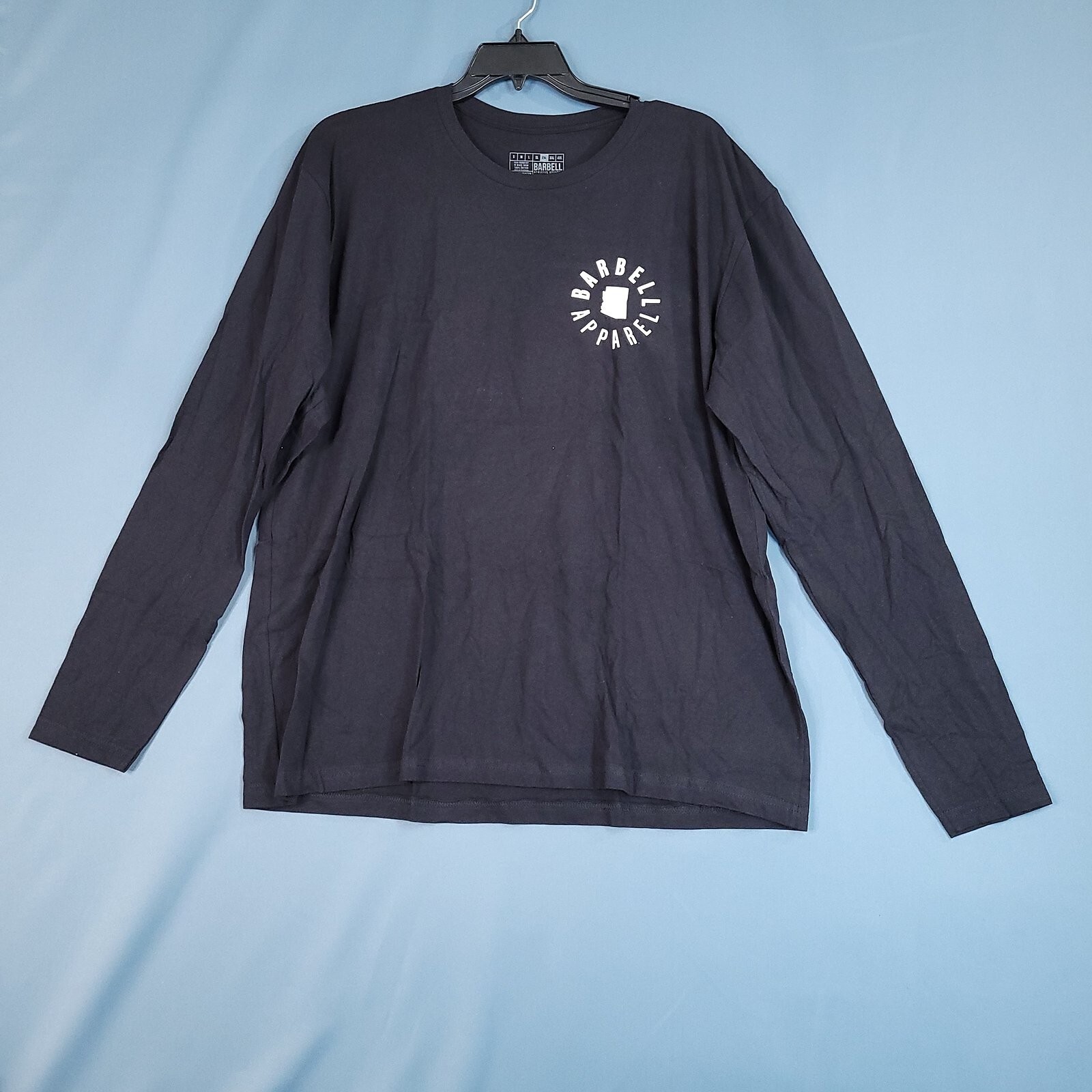 Barbell Athletic Apparel Men's Long Sleeve T-Shirt Black Size 2XL gallery