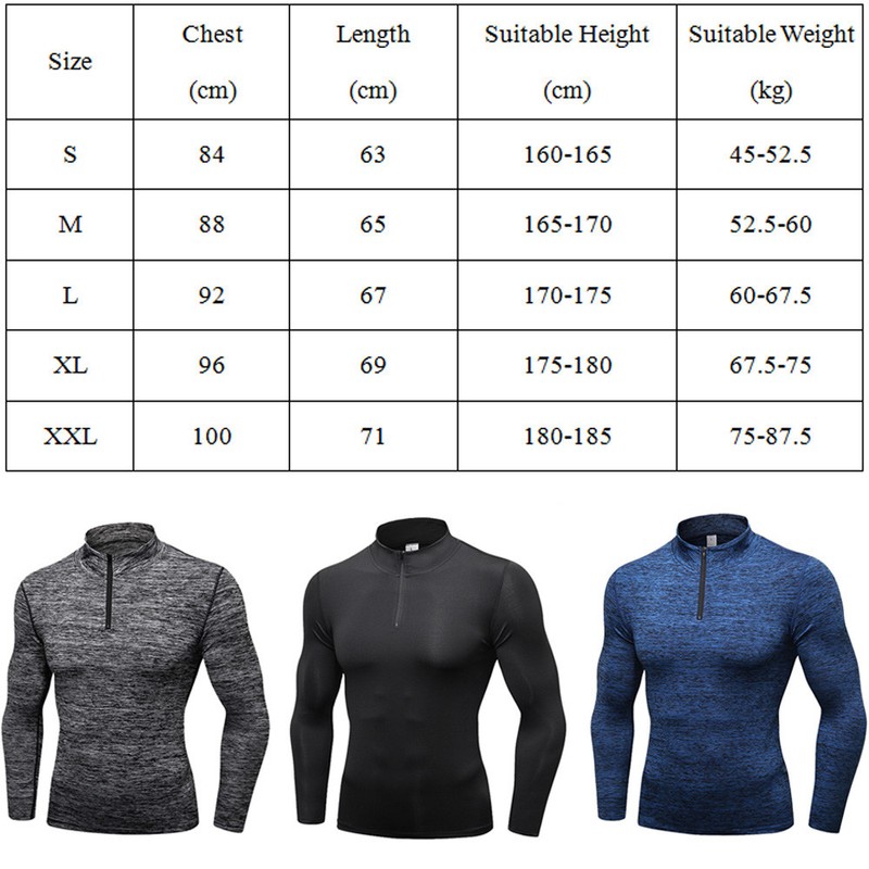 Men Long Sleeve Stand Collar Velvet Sports Tops Fitness Stretch Sweatshirt YL048 gallery