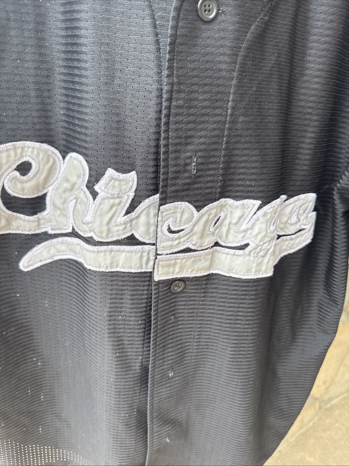 Vintage 90s Air Gear Chicago Baseball Jersey Mesh Button Up gallery