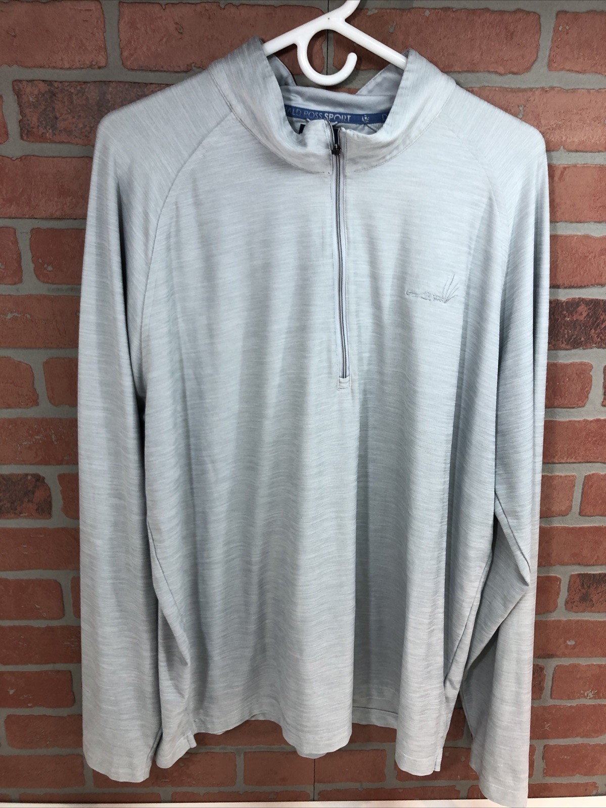 Donald Ross Sport 1/4 Zip Pullover Shirt Mens Large Light Gray Long Sleeve Golf gallery