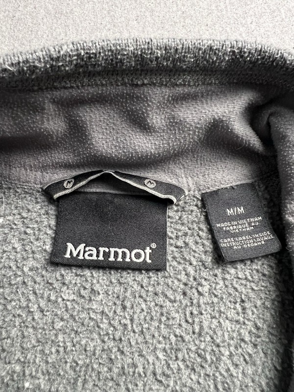 Marmot Jacket Mens M Gray Full Zip Fleece Sweater Hiking Outdoors gallery