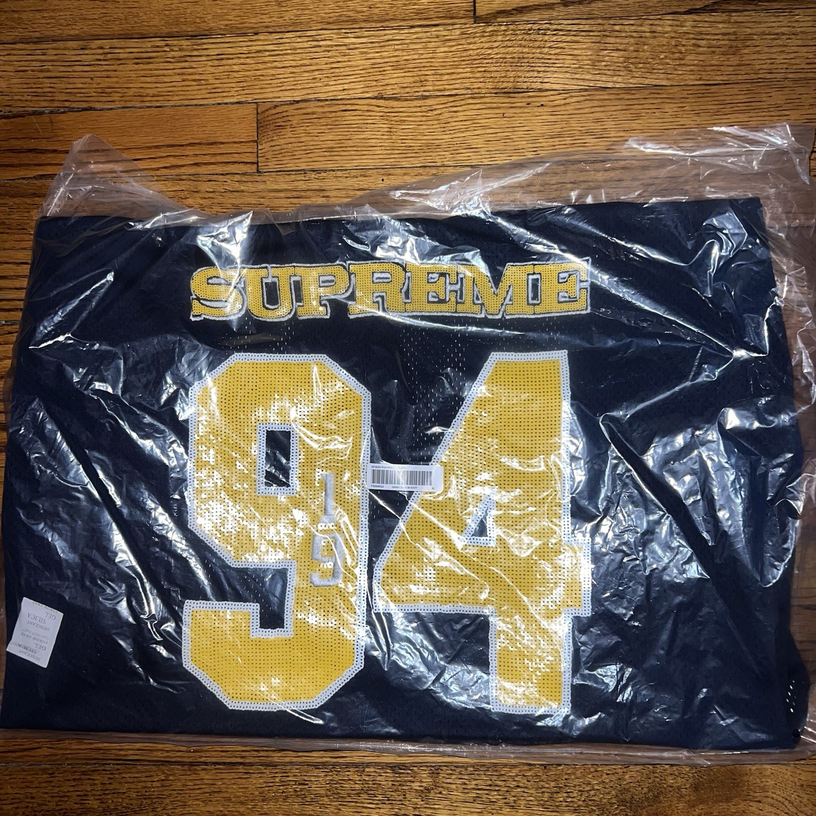In-Hand Supreme Sequin Football Jersey Navy FW25 Size: Extra Large gallery