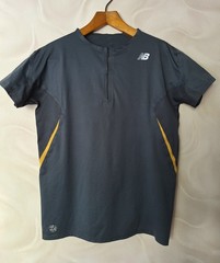 Vintage New Balance t shirt mens compression, running shirt with reflectors