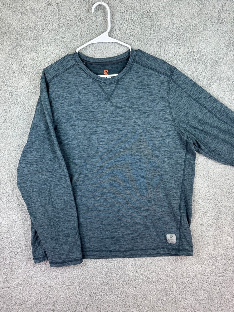 Rugged Elements Durable Utility Long Sleeve Shirt Men’s XL Gray Stretch Rugby