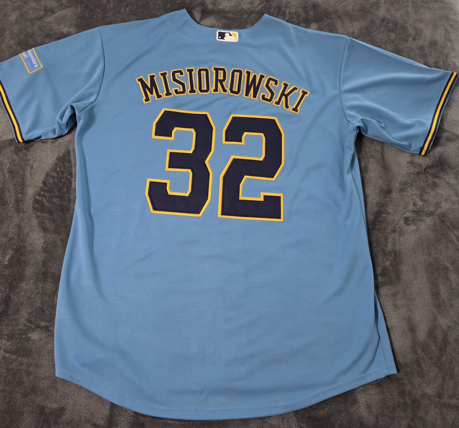 Fast Free Shipping Medium Jacob Misiorowski Milwaukee Brewers Stitched Jersey 32 gallery