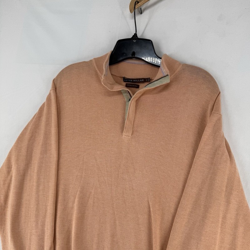Peter Millar Crown Crafted 1/4 Zip Silk / Wool Pullover Golf Sweater Sz Large gallery