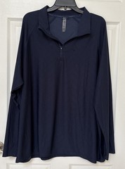 Gerry Men’s Active Stretch Long Sleeve Quarter Zip SIZE XXL COLOR Navy