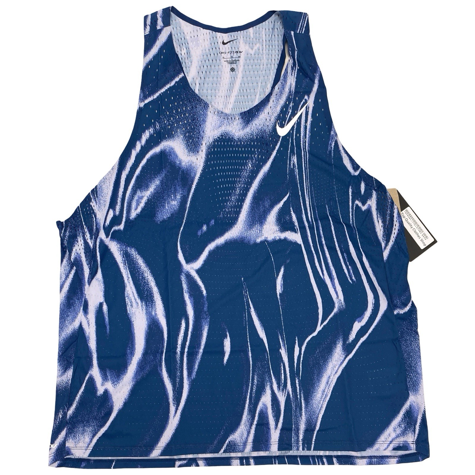 Nike AeroSwift Men's Dri-FIT ADV Running Singlet Size XL Coastal Blue HV2643-492 gallery