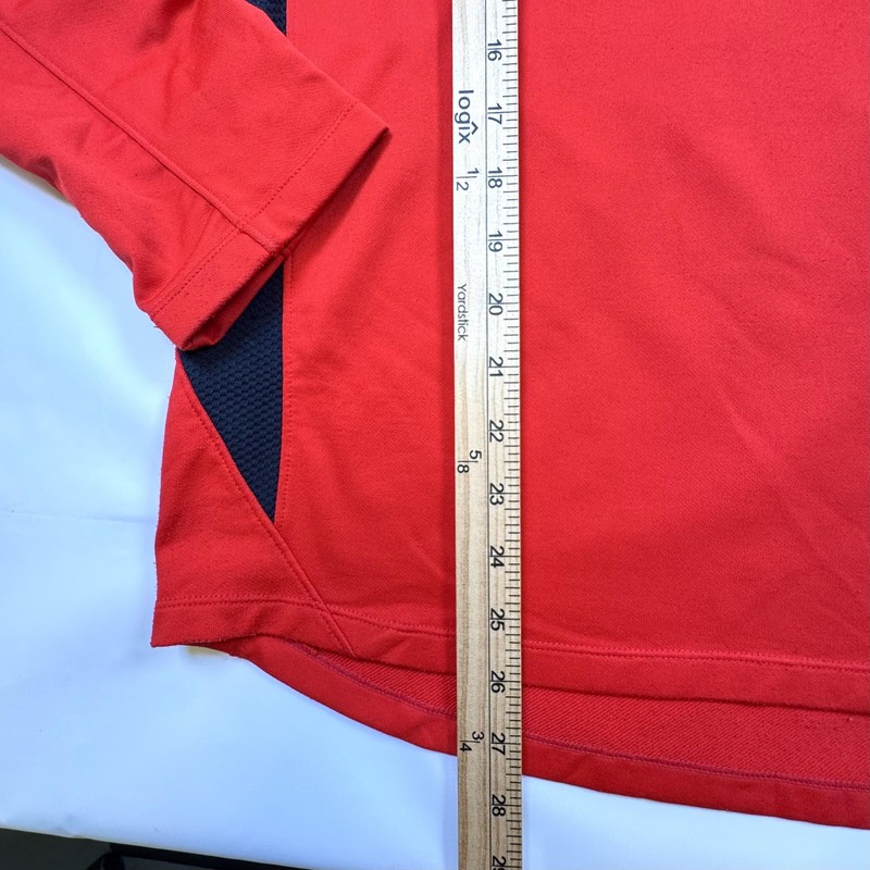 Saucony DRYLETE Pullover Mens Medium Red 1/4 Zip Running Long Sleeve Athletic gallery