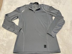 Nike Pro Compression 1/4 Zip Long Sleeve Top Running Gray Men’s Large