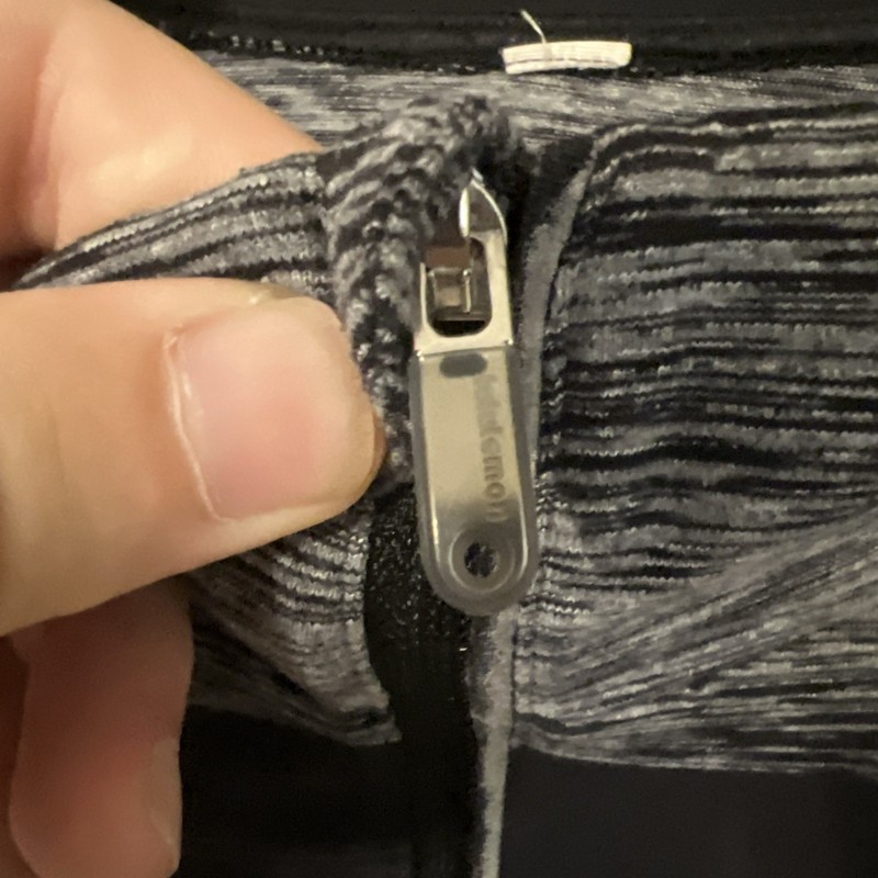 Lululemon Speed 1/2 Zip Universal Stripe Black Soot / Light White / Soot Size M gallery