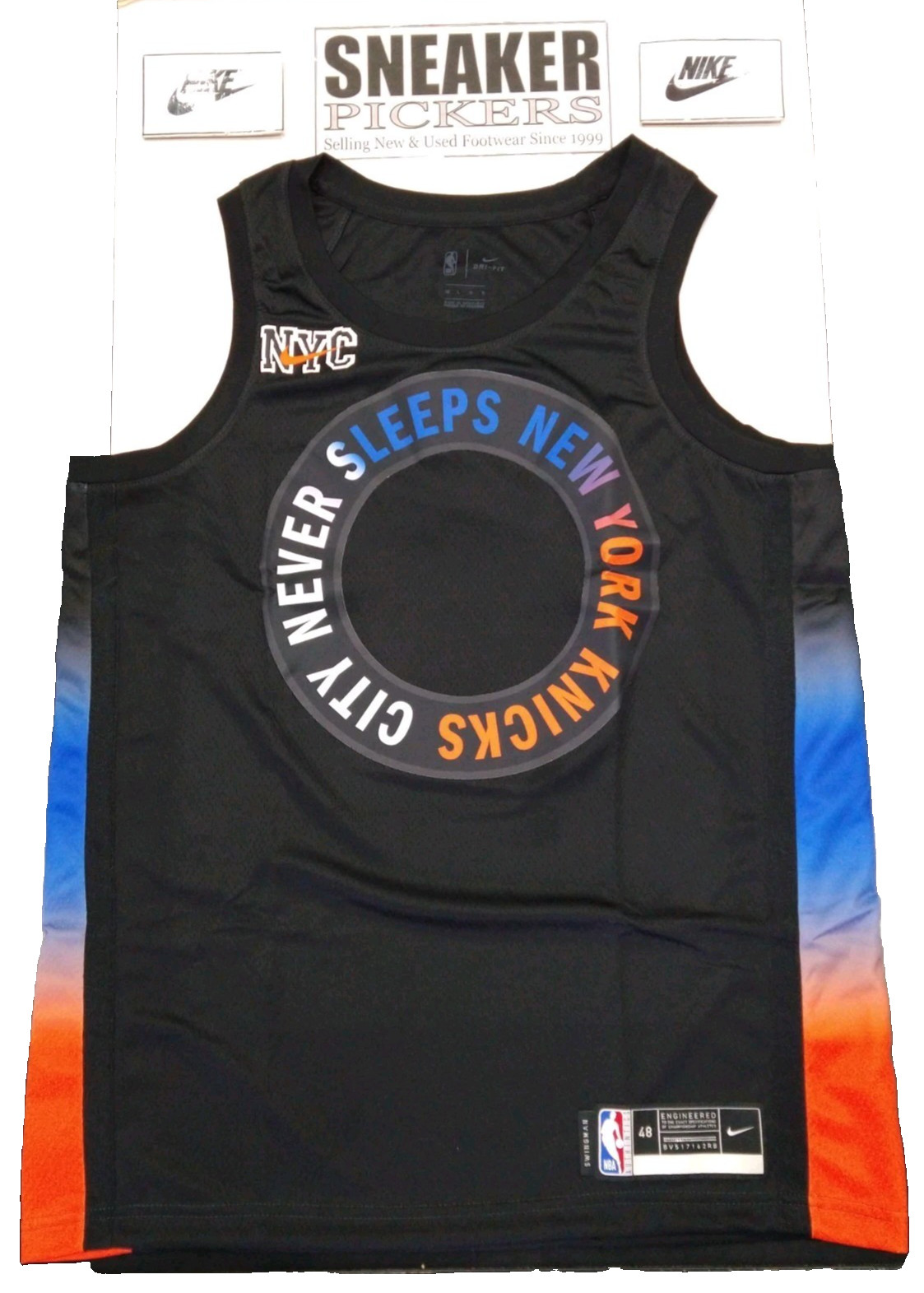 Nike NBA City Edition Blank Jersey - New York Knicks - CN1750 010 - Size XL (52) gallery