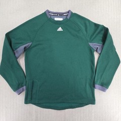 Adidas Climawarm Fielders Fleece Sweatshirt Mens Medium Collegiate Green Gray