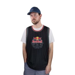 Red Bull Travis Pastrana Fox 199 Jersey Mens L Black Motocross Racing Tank Top