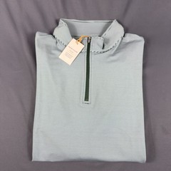Peter Millar Golf Pullover Crown Sport Sprite Logo Striped XL Green MSRP $175