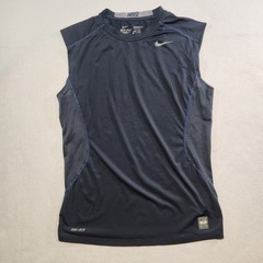 Nike Pro Combat Cut Off Shirt Mens Medium Black Dri-Fit
