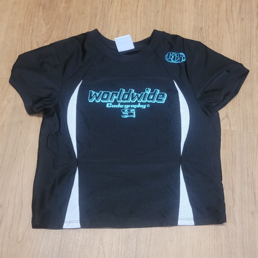 Code:graphy M Athletic Fit Breathable Mesh Graphic Logo Crew T-Shirt